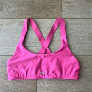 pink alo yoga bra